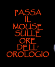 Passa il mouse sulle ore dell'orologio