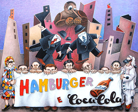 Hamburger e Coca Cola